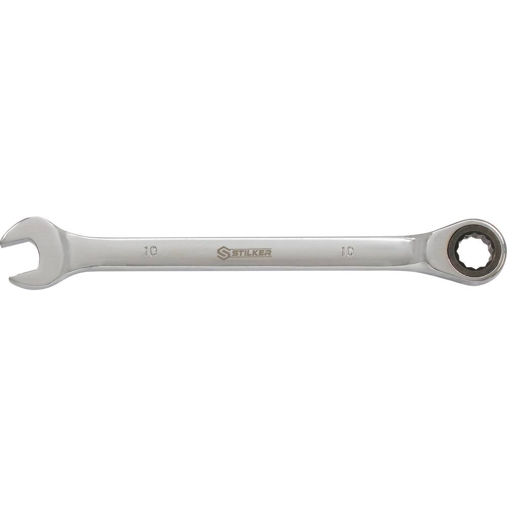 Clé mixte droite à cliquet de 10mm 72 dents - carte STILKER - 68754
