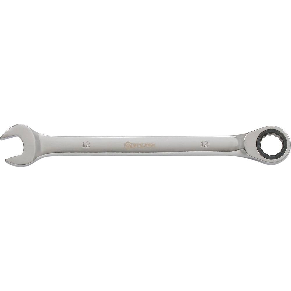 Clé mixte droite à cliquet de 12mm 72 dents - carte STILKER - 68756