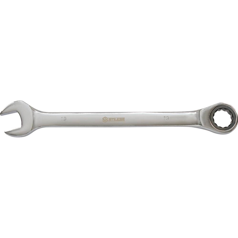 Clé mixte droite à cliquet de 19mm 72 dents - carte STILKER - 68763