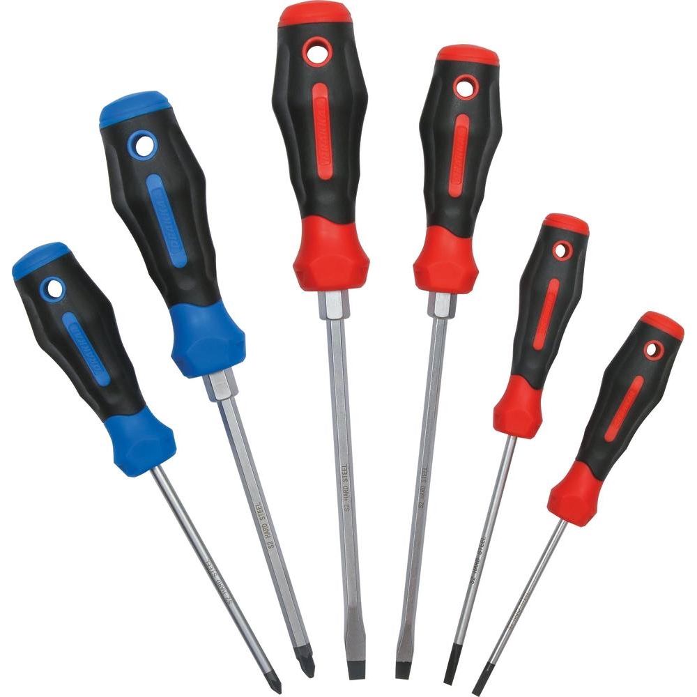 Tournevis plat et Pozidriv - boîte carton de 6 pcs DRAKKAR TOOLS - 69008