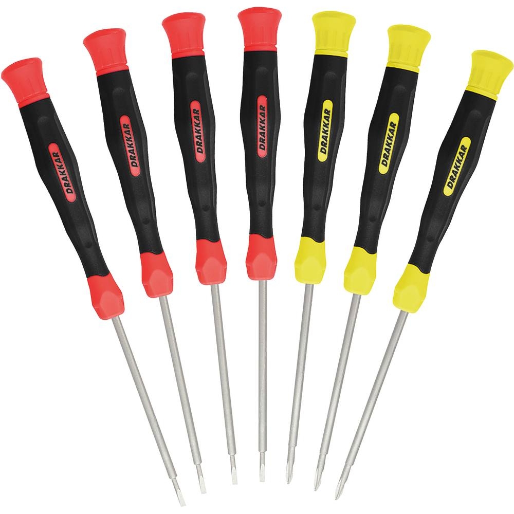 Tournevis de précision plat et Phillips 50mm - boîte de 7 pcs DRAKKAR TOOLS - 69025