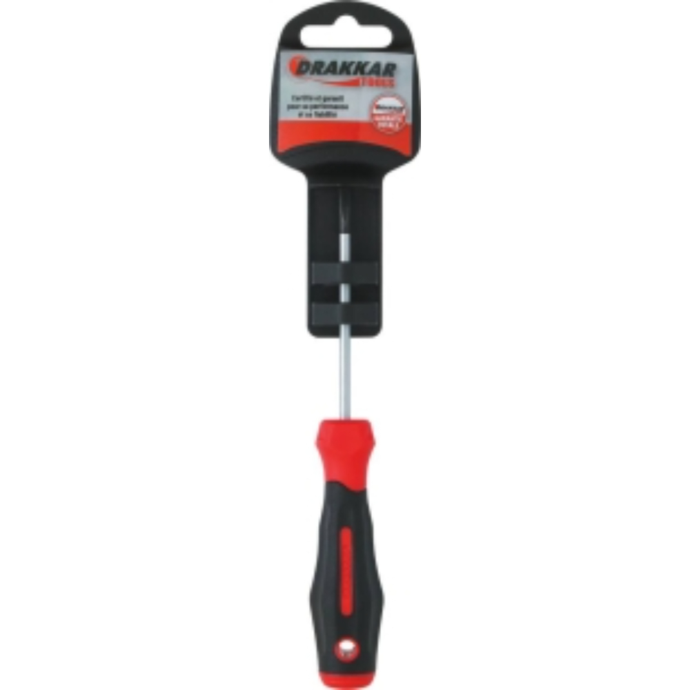 TOURNEVIS PLAT MECANICIEN - LAME DROITE 3,5*75 S - DRAKKAR TOOLS - 69079