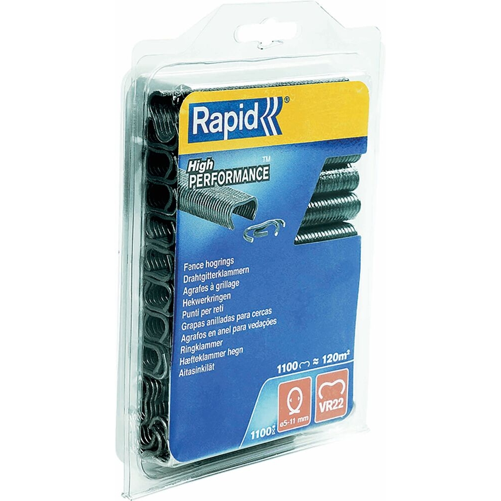 Agrafes grillage anthracites VR22 5-11mm - de 1100 pcs RAPID - 70756
