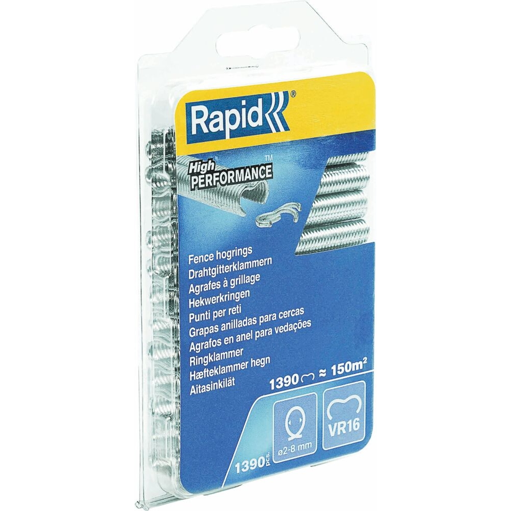 Agrafes grillage VR16 2-8mm vertes - de 1390 pcs RAPID - 70760