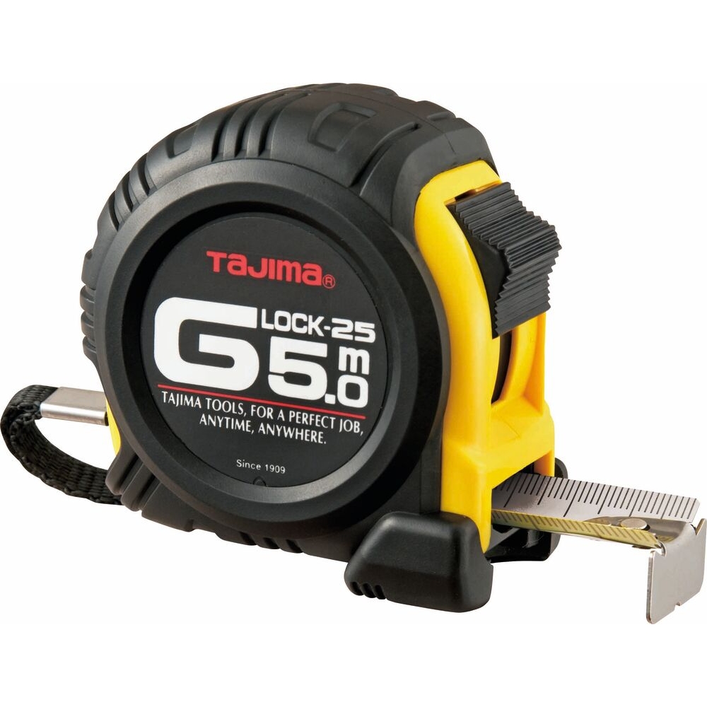 Mètre mesure à ruban 5m 25mm G Lock jaune - TAJIMA - 70781