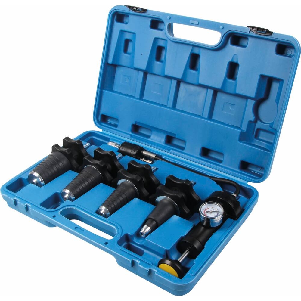 Testeur de pression universel circuit de refroidissement - coffret de 5 pcs STILKER - 71055