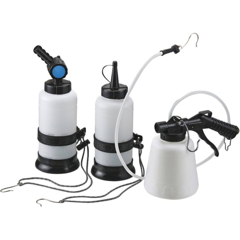 Vidangeur de circuit de frein pneumatique 1l avec 2 bouteilles de remplissage DRAKKAR EQUIPEMENT - 71091