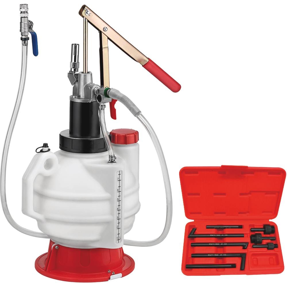 Réservoir pour remplissage d'huile de transmission 7,5L avec 8 adaptateurs DRAKKAR - 71105