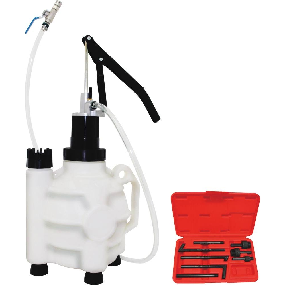Réservoir pour remplissage d'huile de transmission 9,5L avec 8 adaptateurs DRAKKAR - 71107