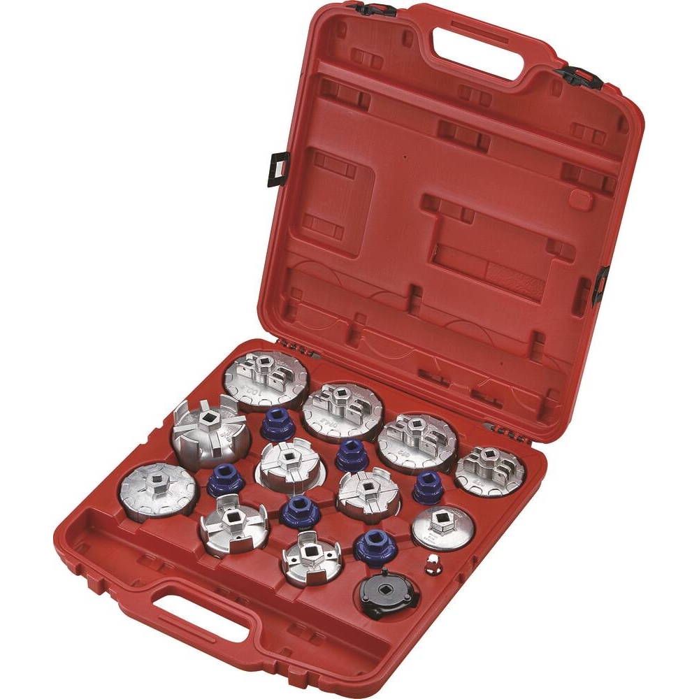 Cloche en aluminium pour filtre à huile - coffret de 19 pcs DRAKKAR - 71143