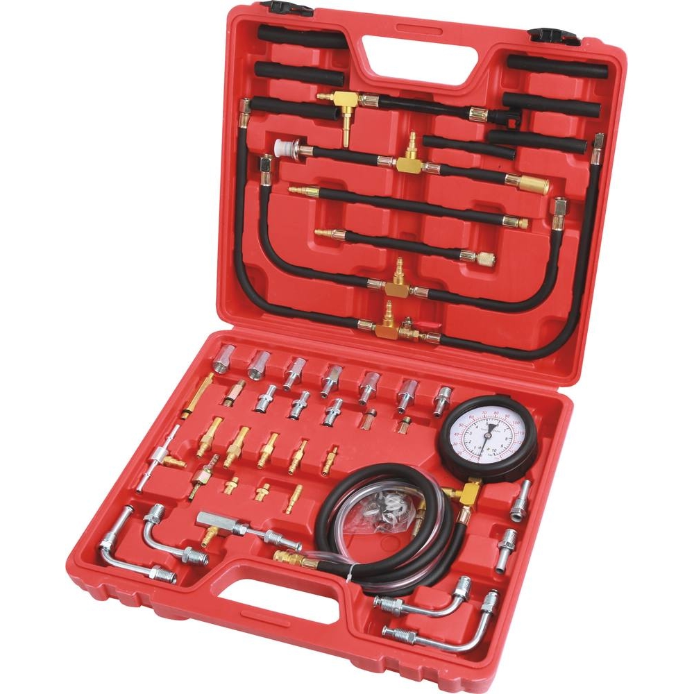 Testeur de pression d'injecteur de carburant essence/diesel - coffret de 45 pcs DRAKKAR - 71229