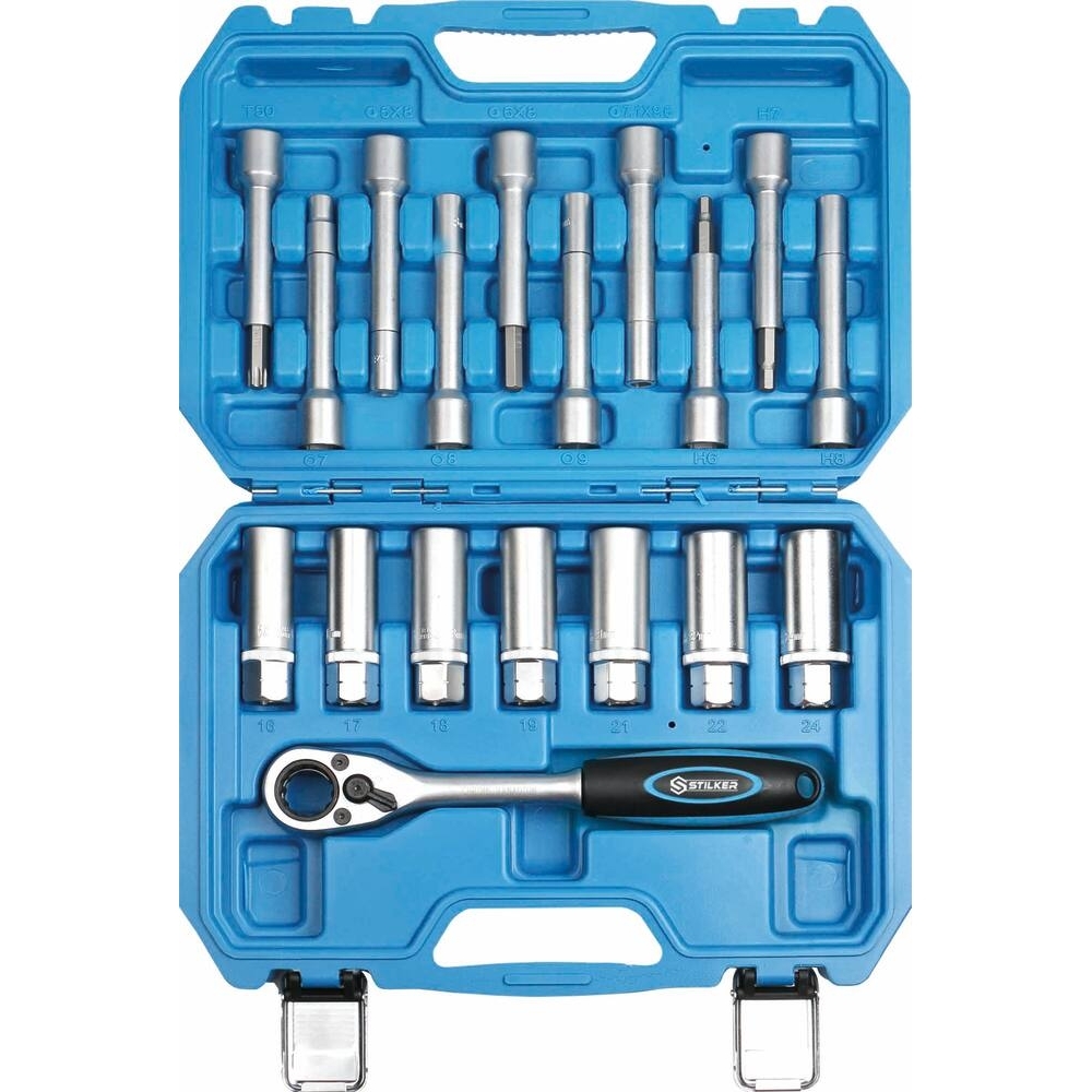 OUTILS DE DÉMONTAGE DE TÊTES D'AMORTISSEURS - COFFRET DE 18 PCS - STILKER - 71261