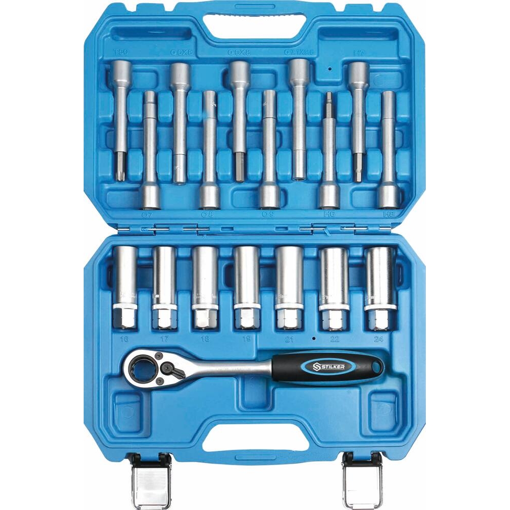 Outils de démontage de têtes d'amortisseurs - coffret de 18 pcs STILKER - 71261
