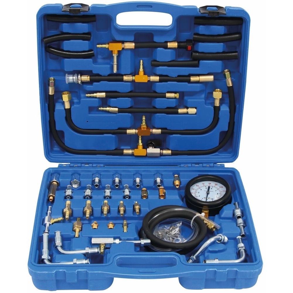 TESTEUR DE PRESSION D'INJECTEUR DE CARBURANT ESSENCE/DIESEL - COFFRET DE 45 PCS - STILKER - 71800