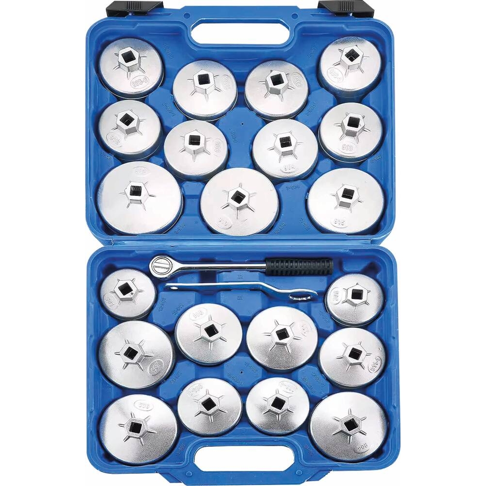 Cloches aluminium pour filtres à huile - coffret de 23 pcs STILKER - 71941