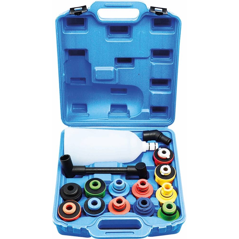 KIT DE REMPLISSAGE D'HUILE AVEC ENTONNOIR ET ADAPTATEURS - COFFRET DE 15 PCS - STILKER - 71951