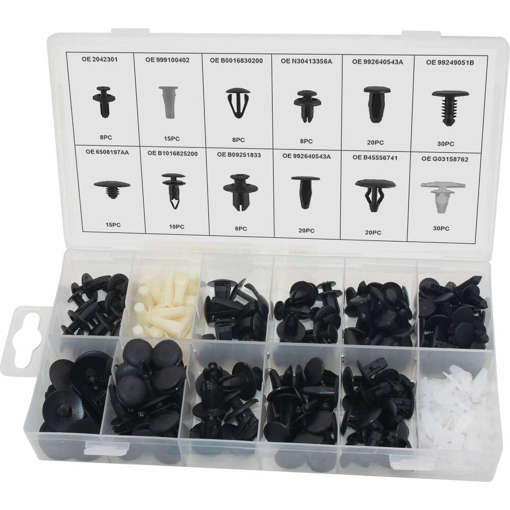 Clips de fixation en PVC MAZDA - coffret de 190 pcs STILKER - 72010