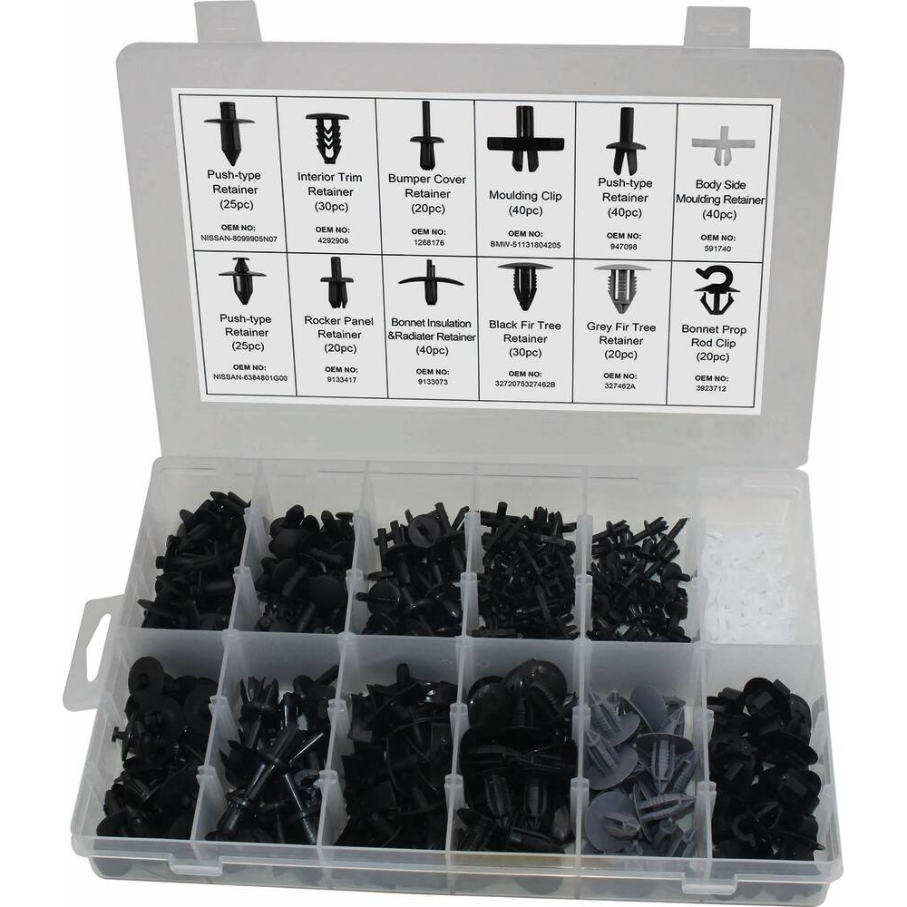 Clips de fixation en PVC - Volvo - coffret de 350 pcs STILKER - 72015
