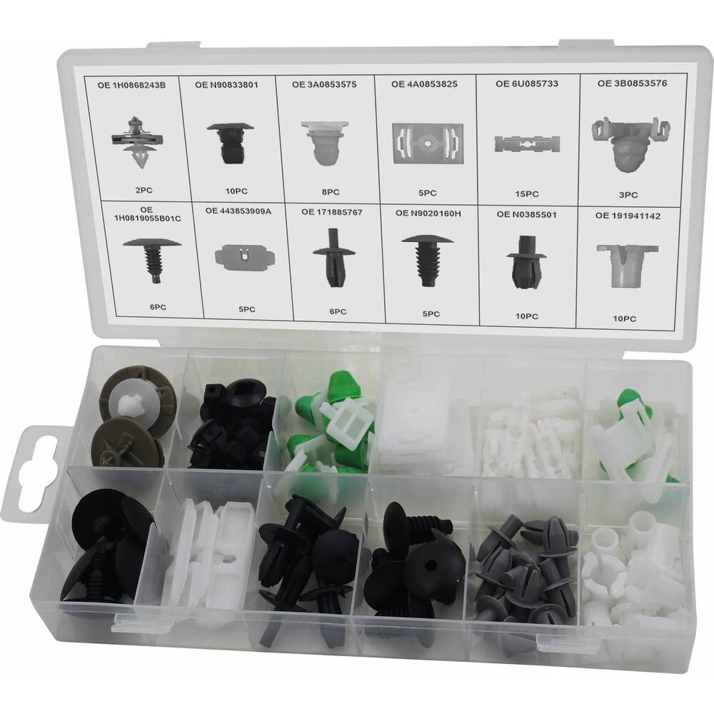 Clips de fixation en PVC - Volkswagen - coffret de 85 pcs STILKER - 72016