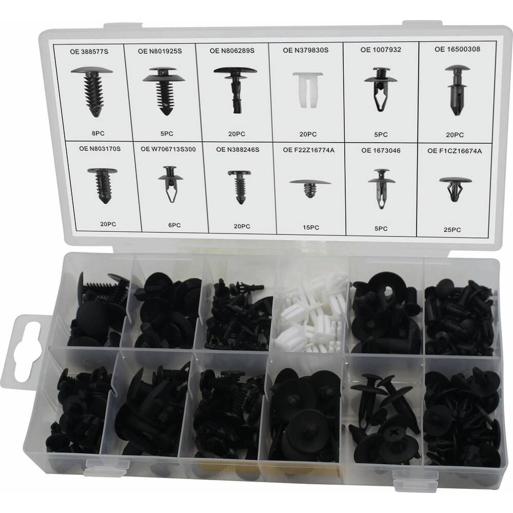 Clips de fixation en PVC - Ford - coffret de 169 pcs STILKER - 72017