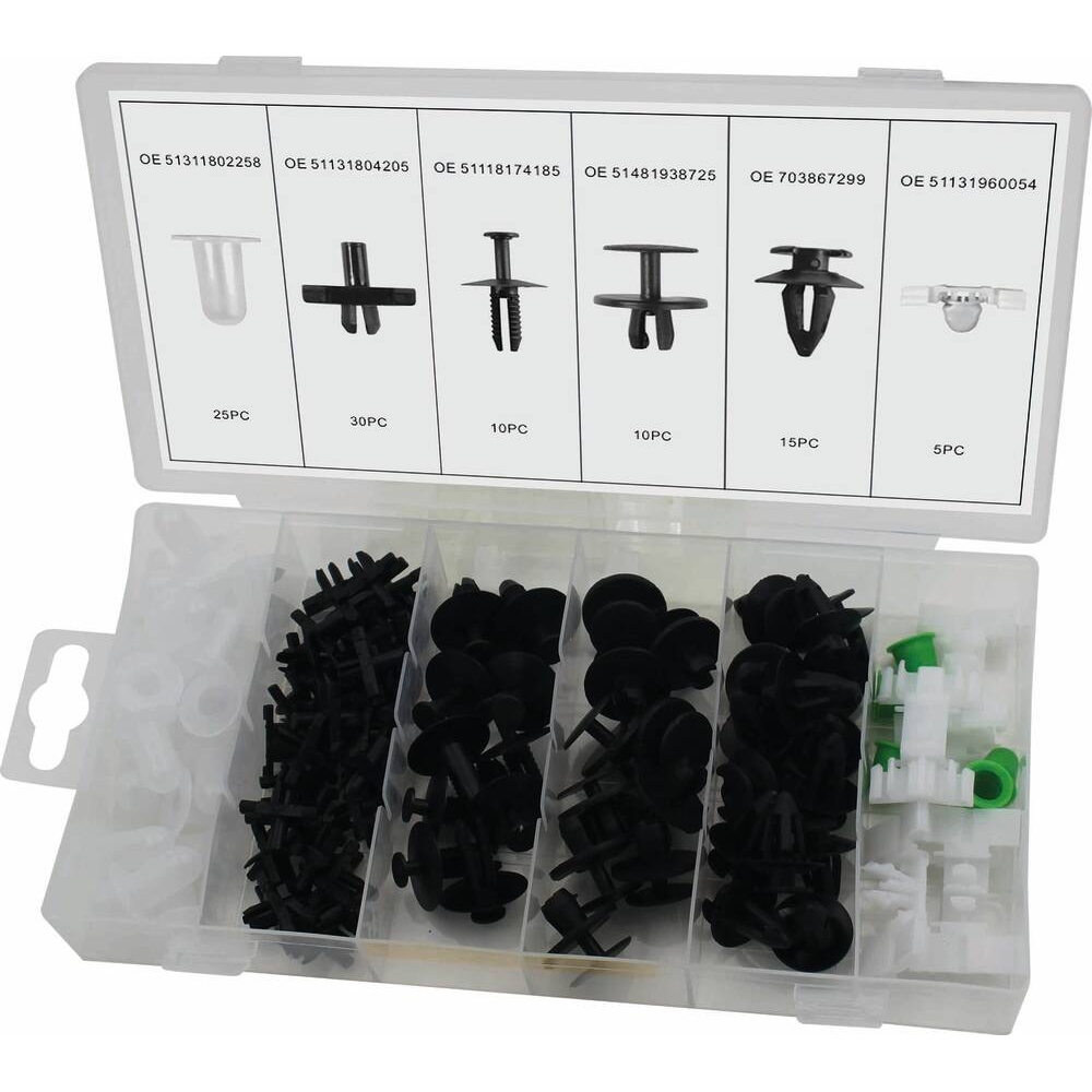 Clips de fixation en PVC - BMW - coffret de 95 pcs STILKER - 72020