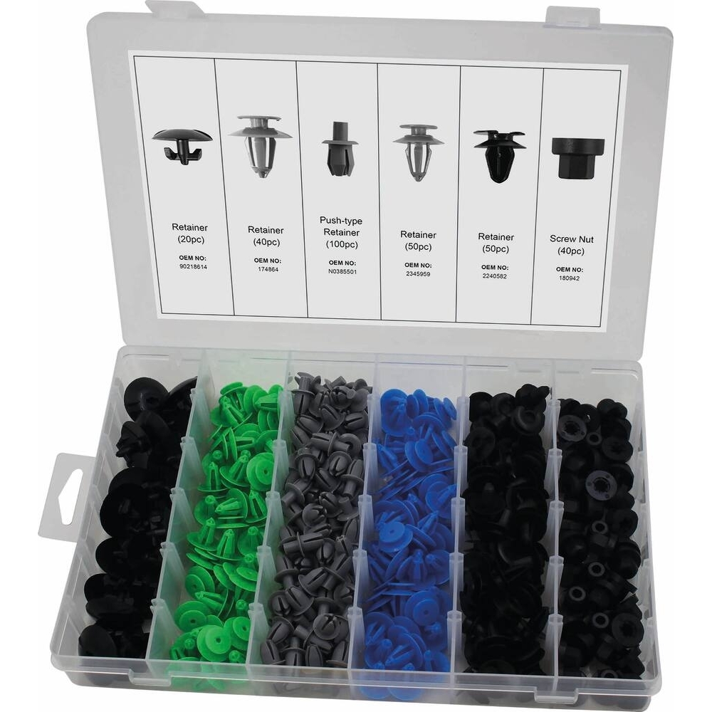 CLIPS DE FIXATION EN PVC - OPEL - COFFRET DE 300 PCS - STILKER - 72022