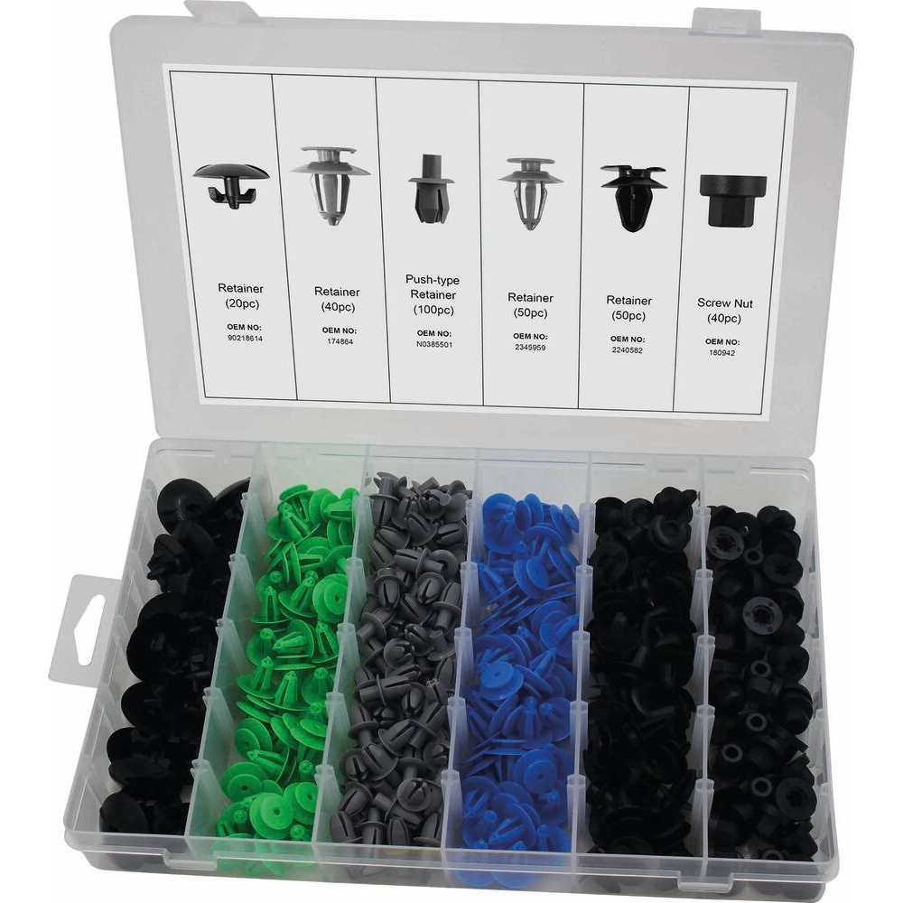 Clips de fixation en PVC - Opel - coffret de 300 pcs STILKER - 72022