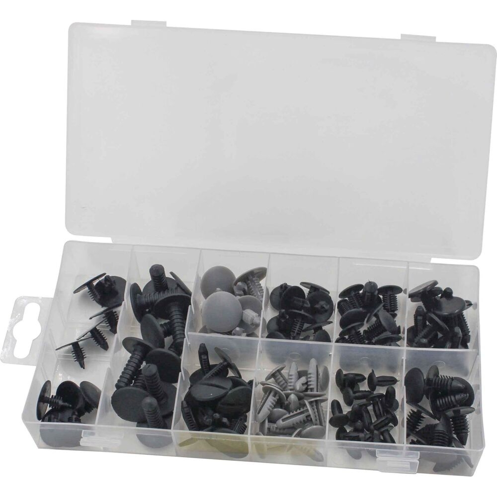 Clips de fixation en plastique pour tapisserie Peugeot/Citroën - coffret de 110 pcs STILKER - 72031
