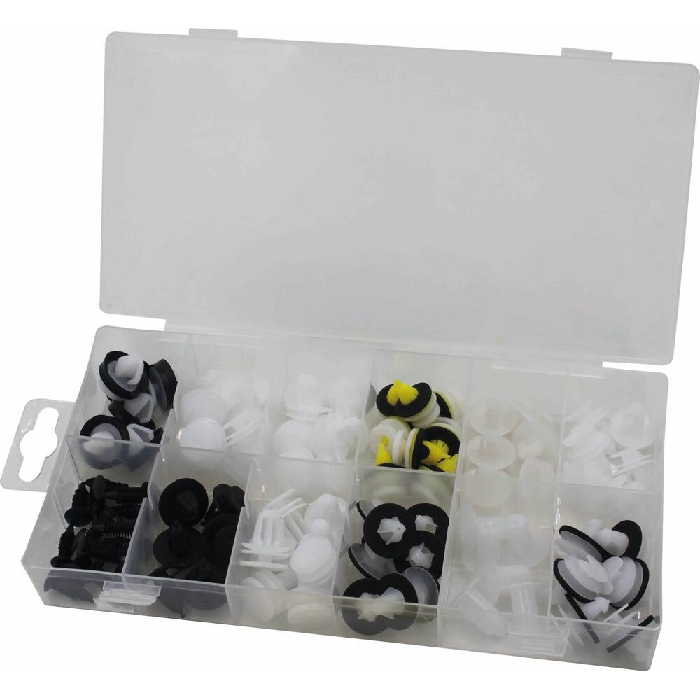 Clips de fixation en PVC - pour panneau de porte Peugeot/Citroën - coffret de 93 pcs STILKER - 72033