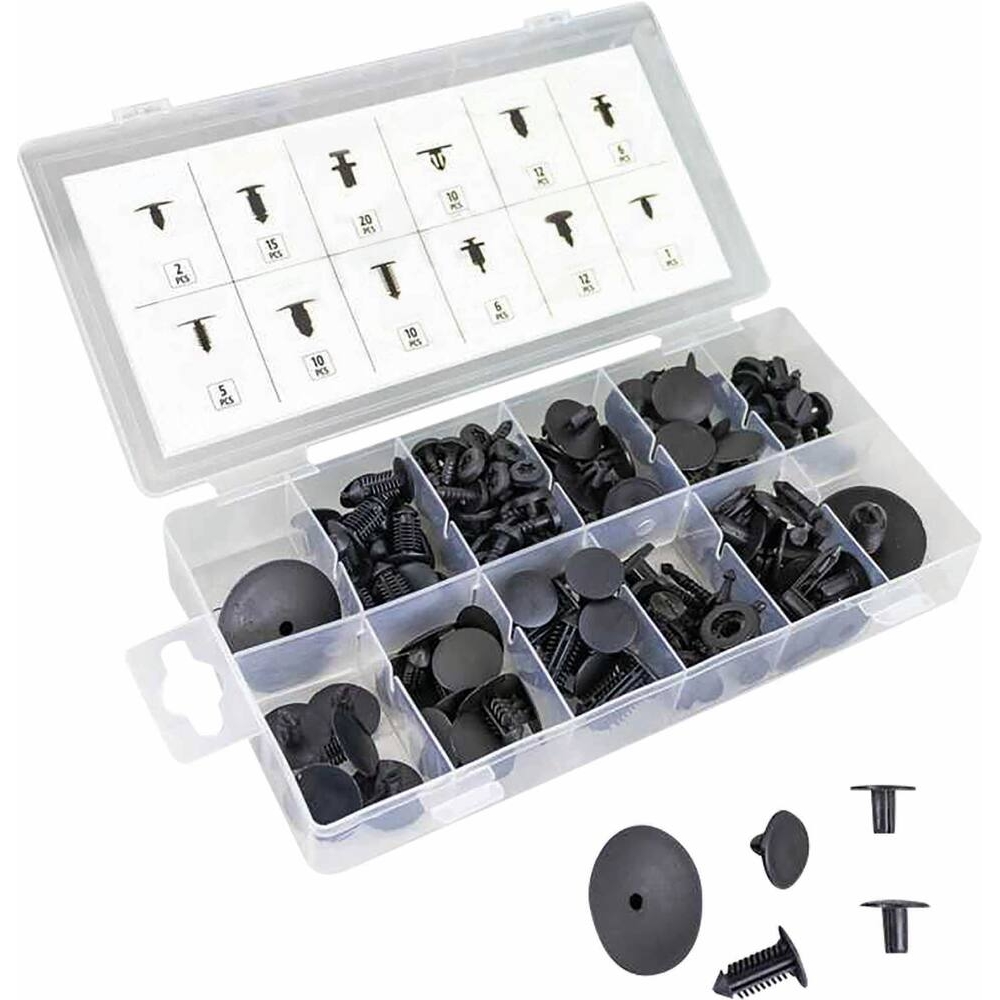 Clips de fixation en PVC - pour tapisserie Renault-Dacia - coffret de 109 pcs STILKER - 72034