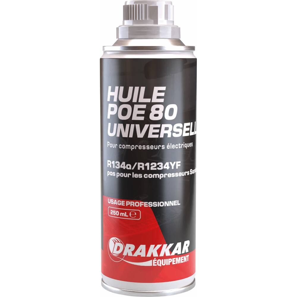 Huile climatisation universelle POE 80 250ml (sauf Sanden) DRAKKAR - 72152