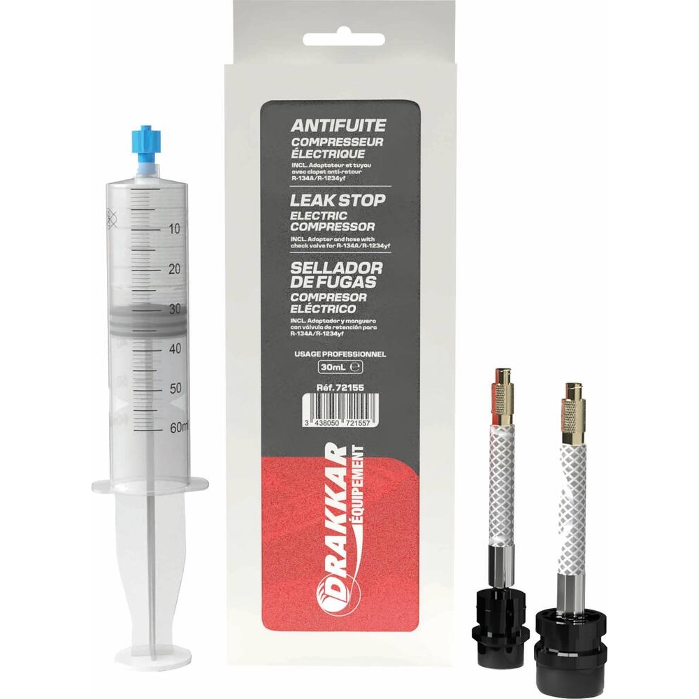 Stop fuite pour compresseur électronique - seringue de 30ml DRAKKAR - 72155