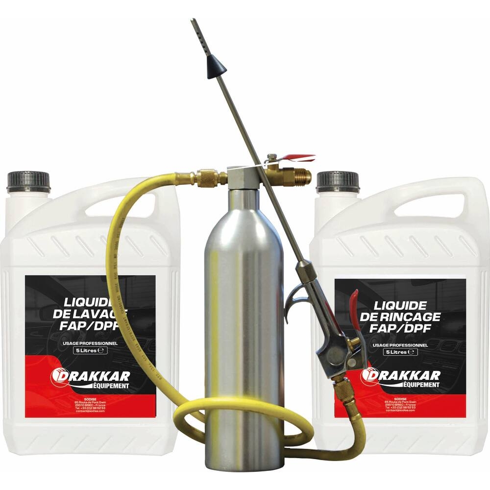Kit de lavage et rinçage du filtre à particules (FAP) - 3 pcs DRAKKAR - 72234