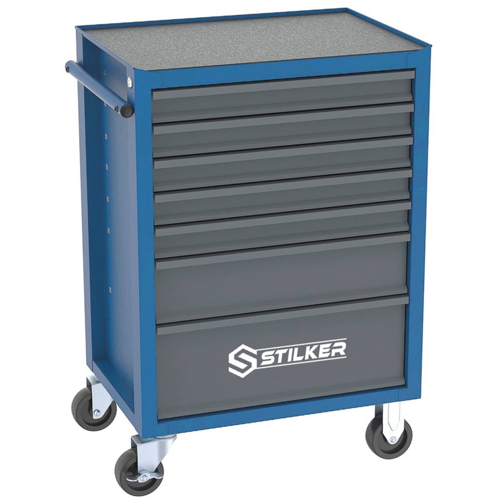 Servante d'atelier 7 tiroirs bleu/gris 675x450x900mm STILKER - 72517