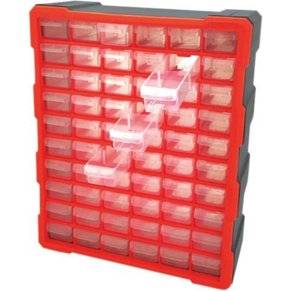 Armoire de rangement plastique 60 tiroirs 380x160x470mm DRAKKAR - 72561