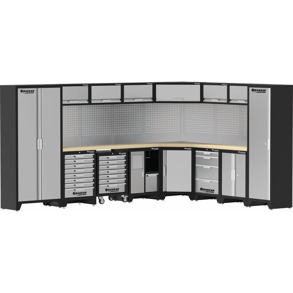 Mobilier d'atelier 8 éléments angle hêtre DRAKKAR - 72586