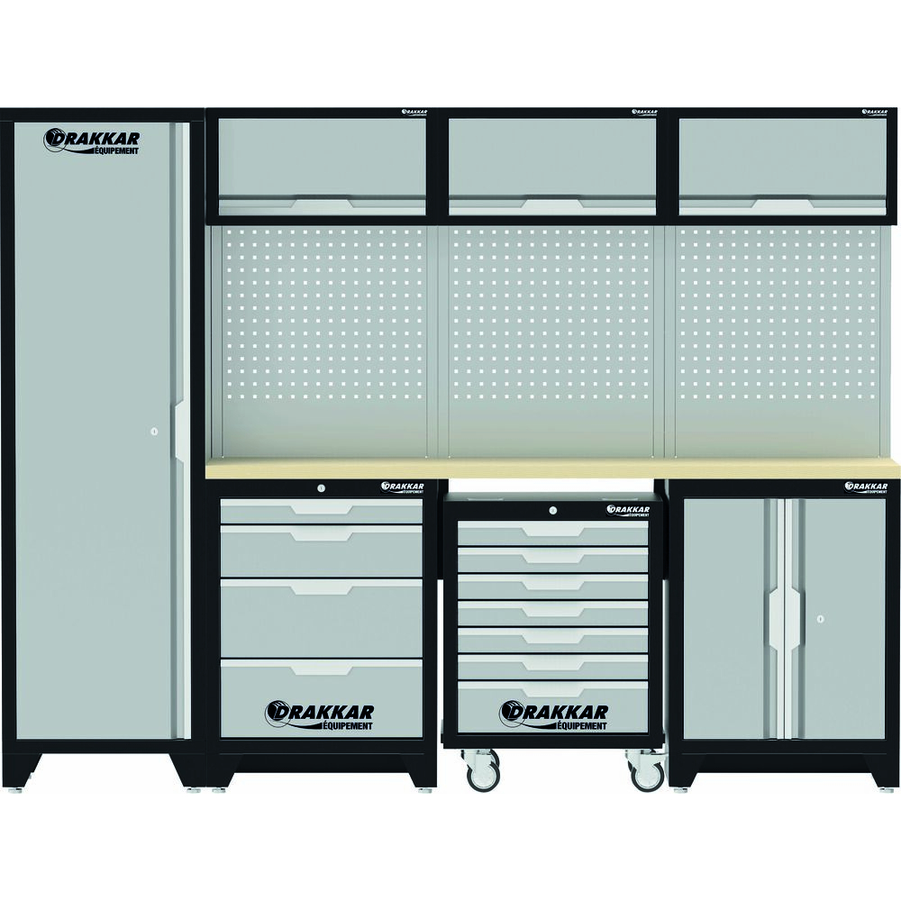 Mobilier d'atelier 4 éléments hêtre servante - 176 outils DRAKKAR EQUIPEMENT - 72588