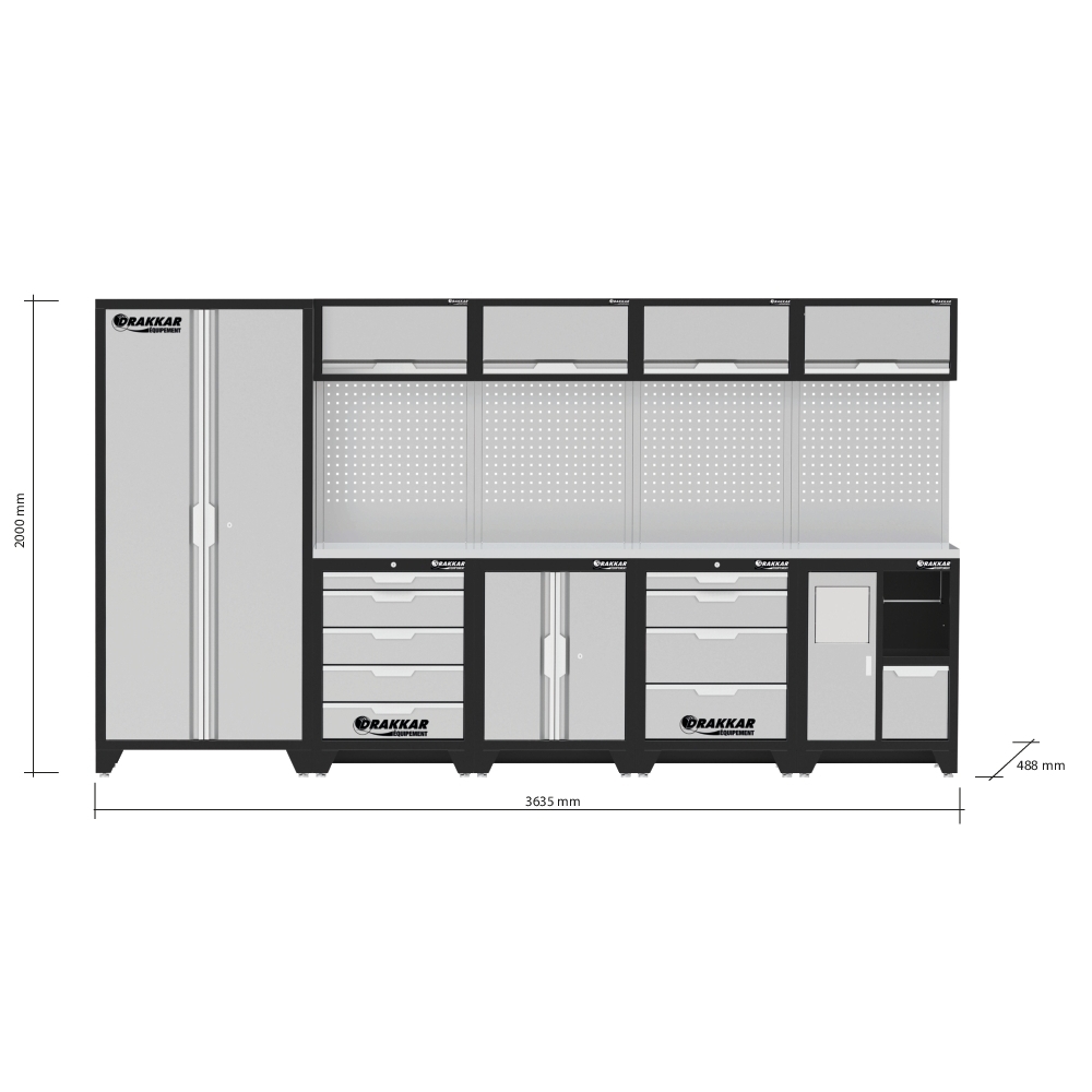 MOBILIER D'ATELIER 5 ELEMENTS INOX 430 - DRAKKAR EQUIPEMENT - 72593