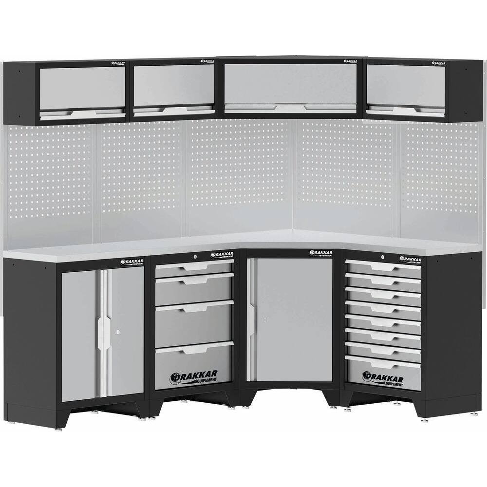 Mobilier d'atelier 4 éléments angle inox DRAKKAR - 72595