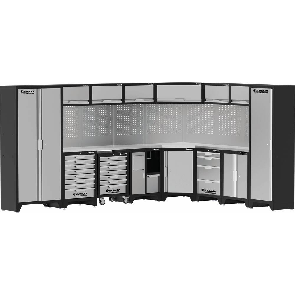 Mobilier d'atelier 8 éléments angle inox DRAKKAR - 72596