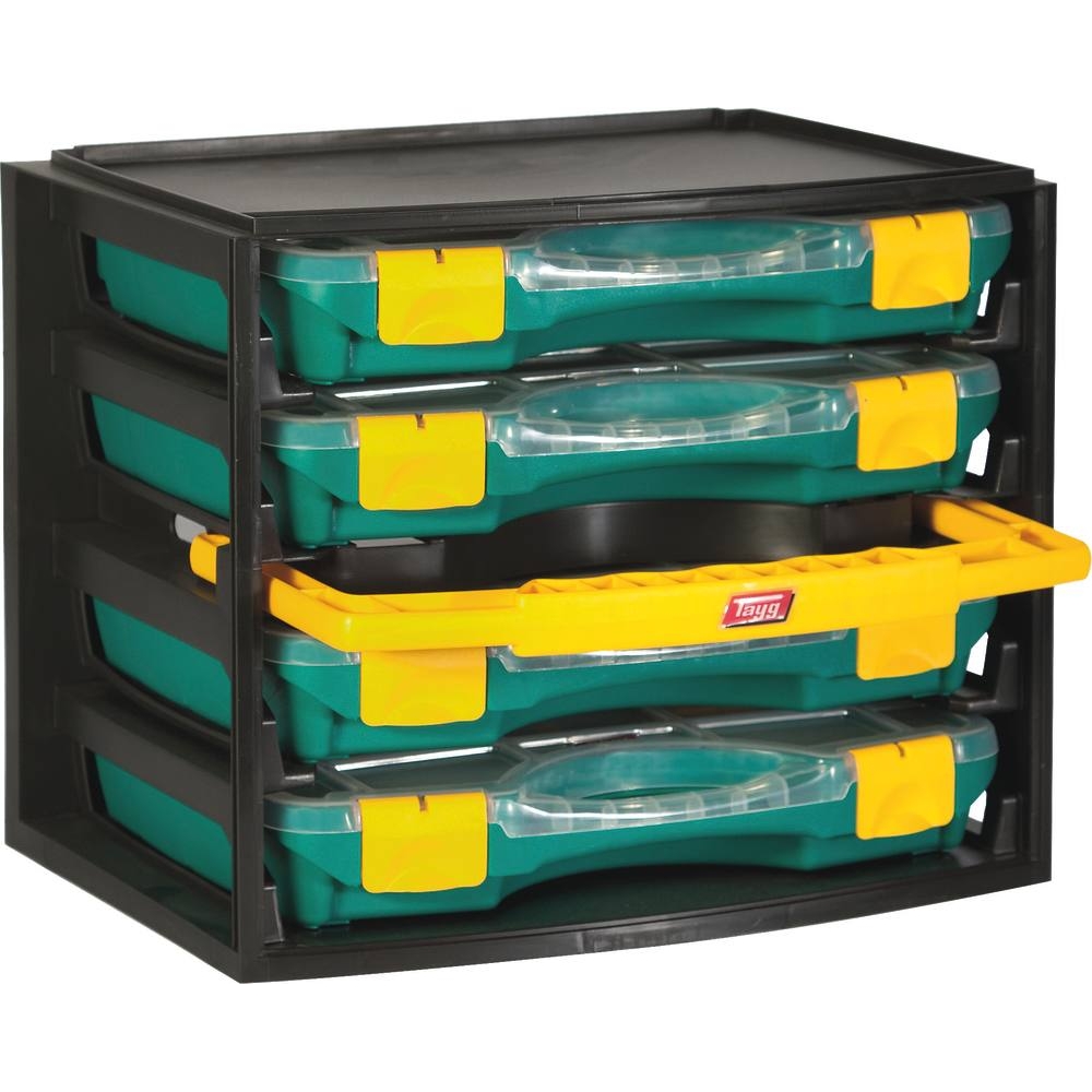 Caisson avec poignée et 4 mallettes amovibles 335x250x275mm TAYG - 72650