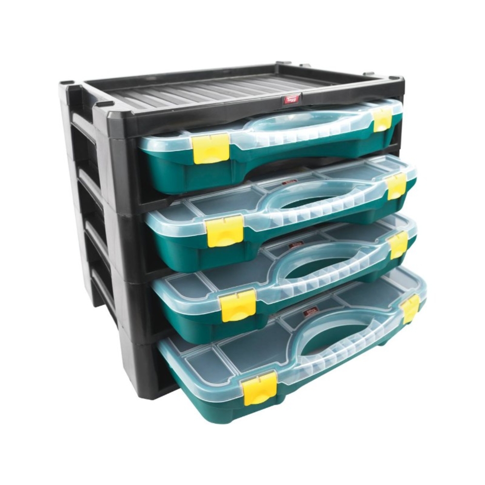 Caisson avec 4 mallettes amovibles 447x314x360mm TAYG - 72655