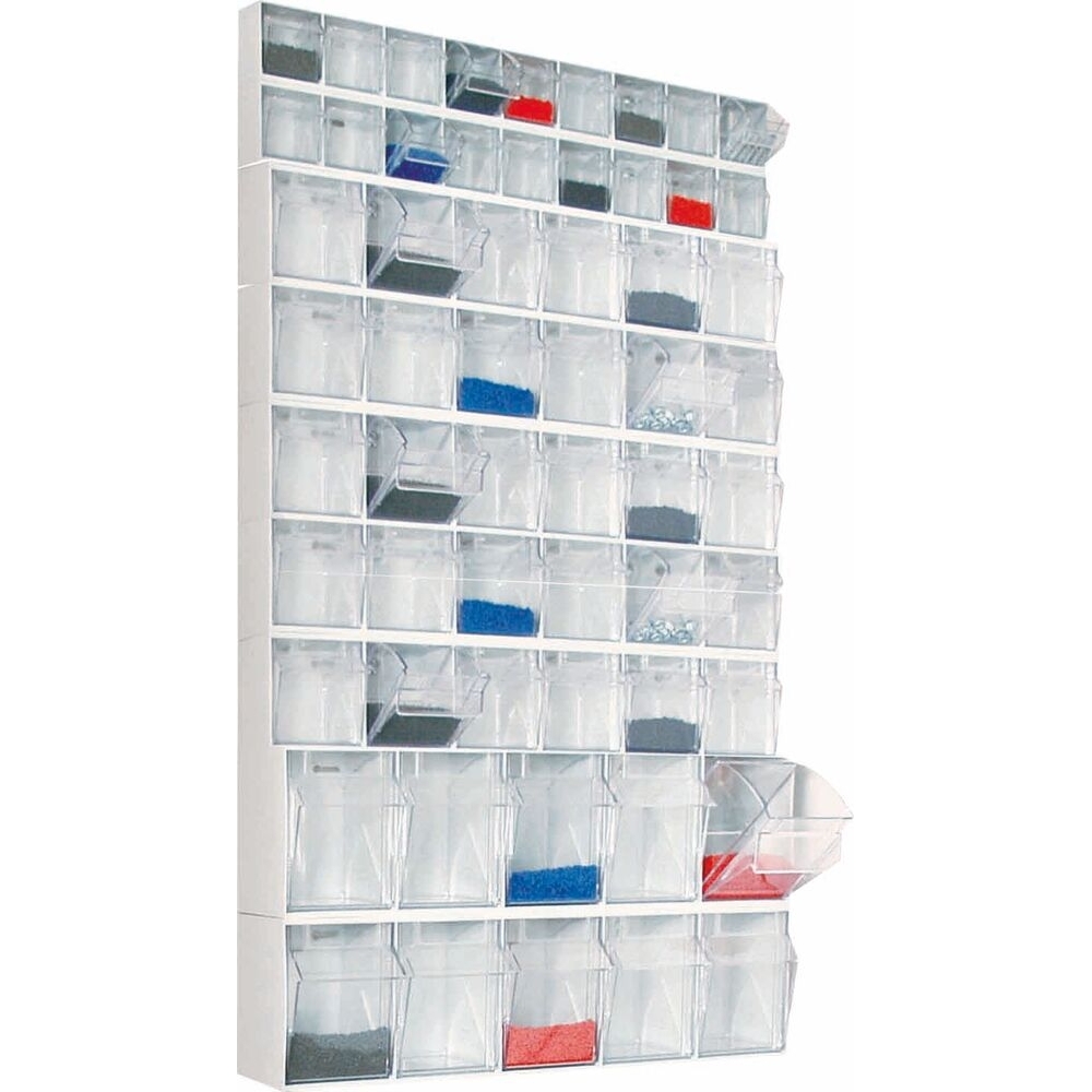 Armoire de rangement 11 modules avec 76 tiroirs basculants 600x133x1224mm - TAYG - 72673