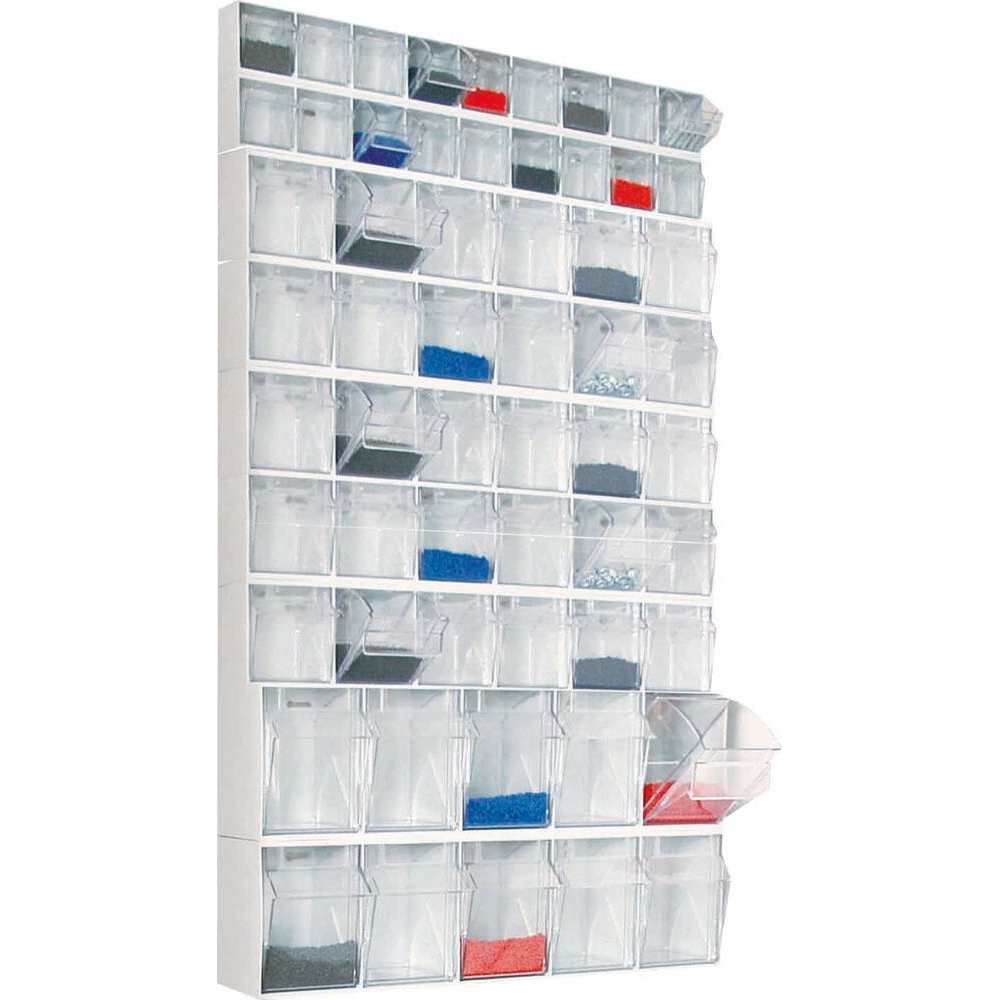 Armoire de rangement 11 modules avec 76 tiroirs basculants 600x133x1224mm TAYG - 72673