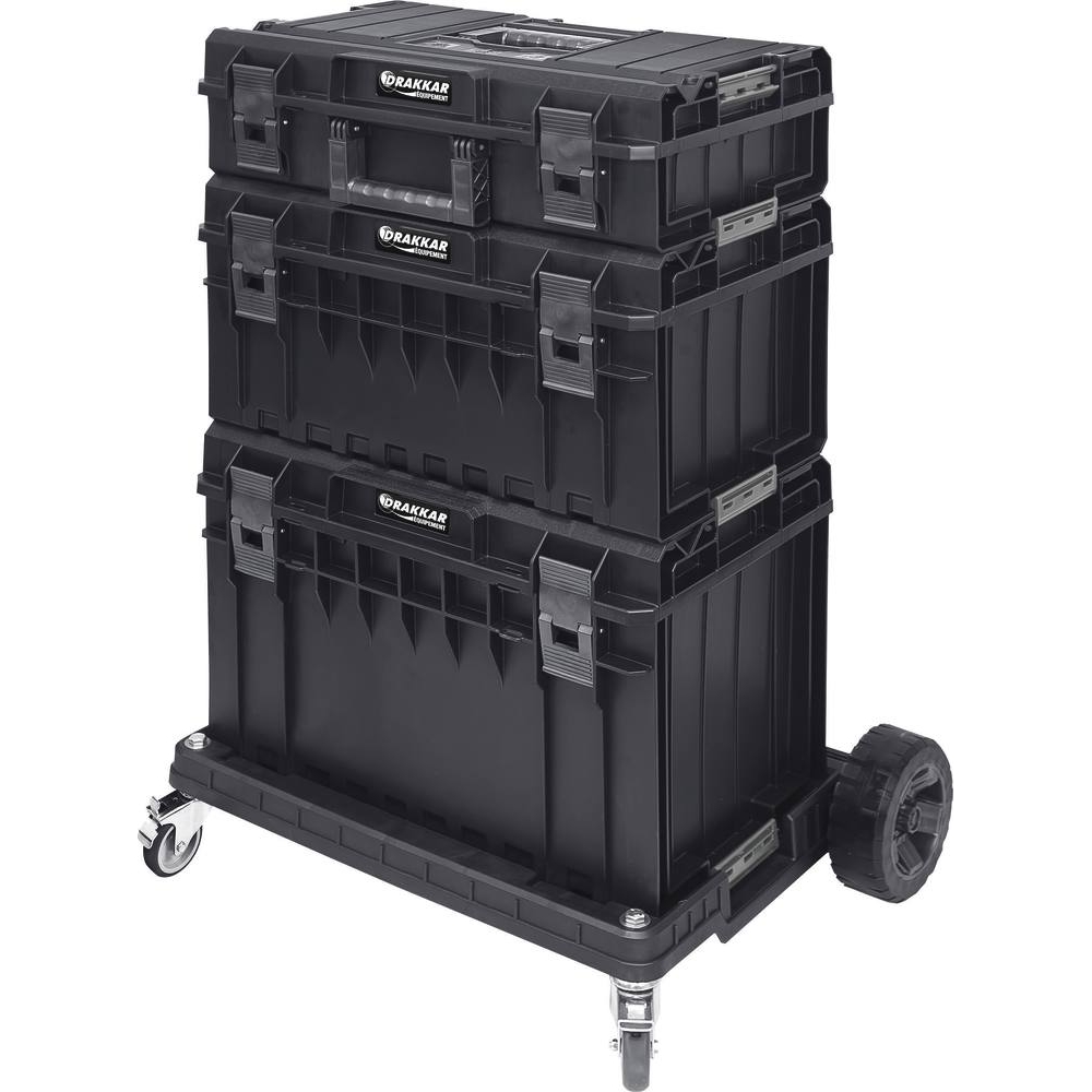 Plateforme sur roues COBOX 3 Boites de rangement 745x510x1020mm DRAKKAR EQUIPEMENT - 72726