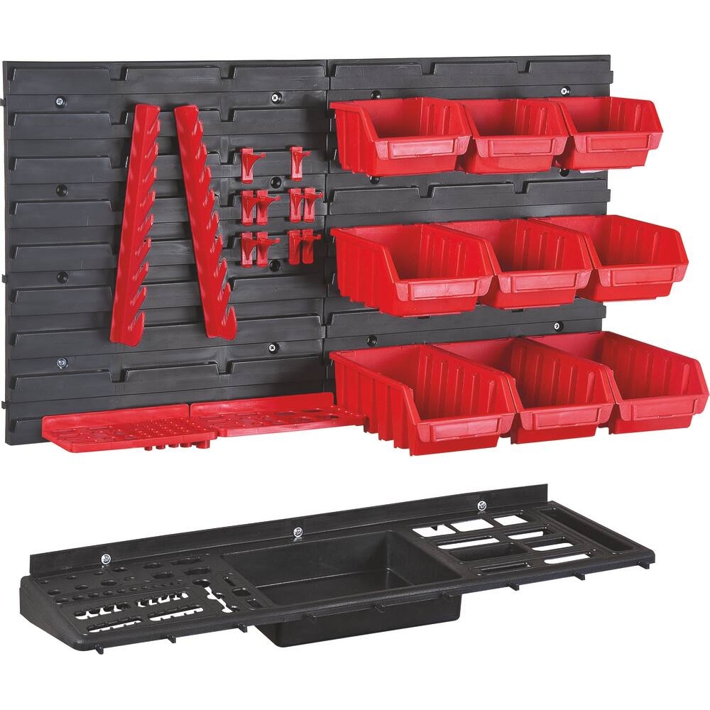 Panneau mural PVC 690x390mm avec 9 boîtes à bec et supports outils DRAKKAR - 72782