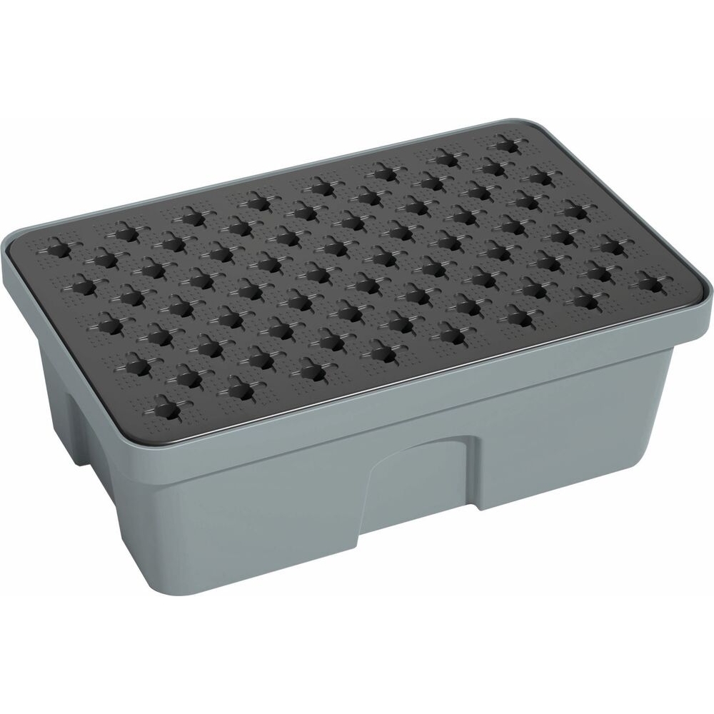 Bac de rétention 40L avec caillebotis 100% PE ultra bas - DRAKKAR EQUIPEMENT - 72806