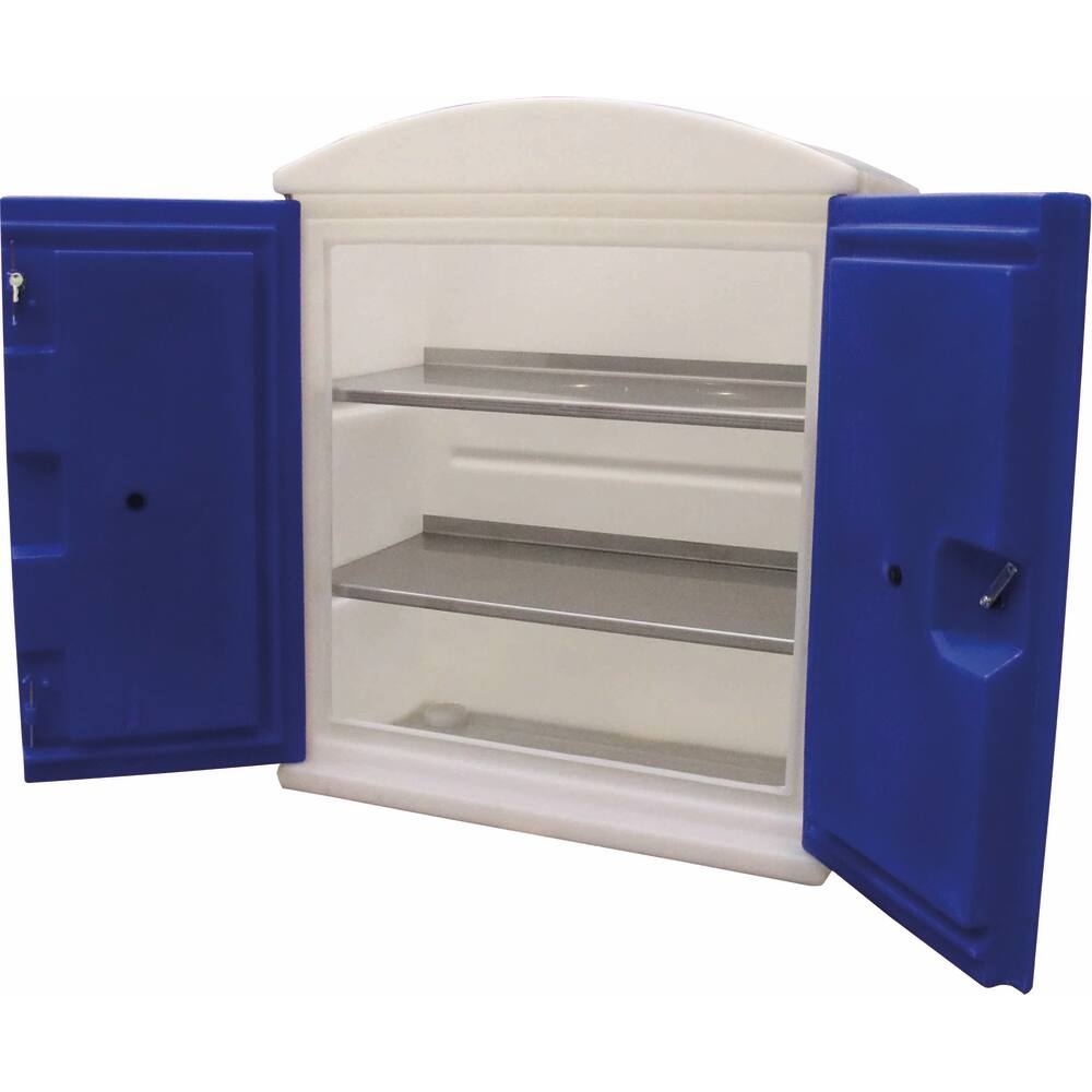 Armoire de rétention 100% PEHD 2 étagères inox pour produits corrosifs DRAKKAR - 72830
