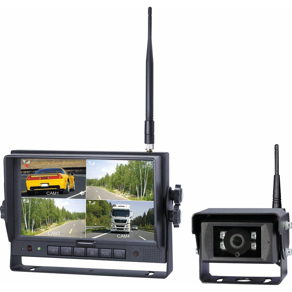 Caméra de recul 12/24V en kit - écran wifi 7