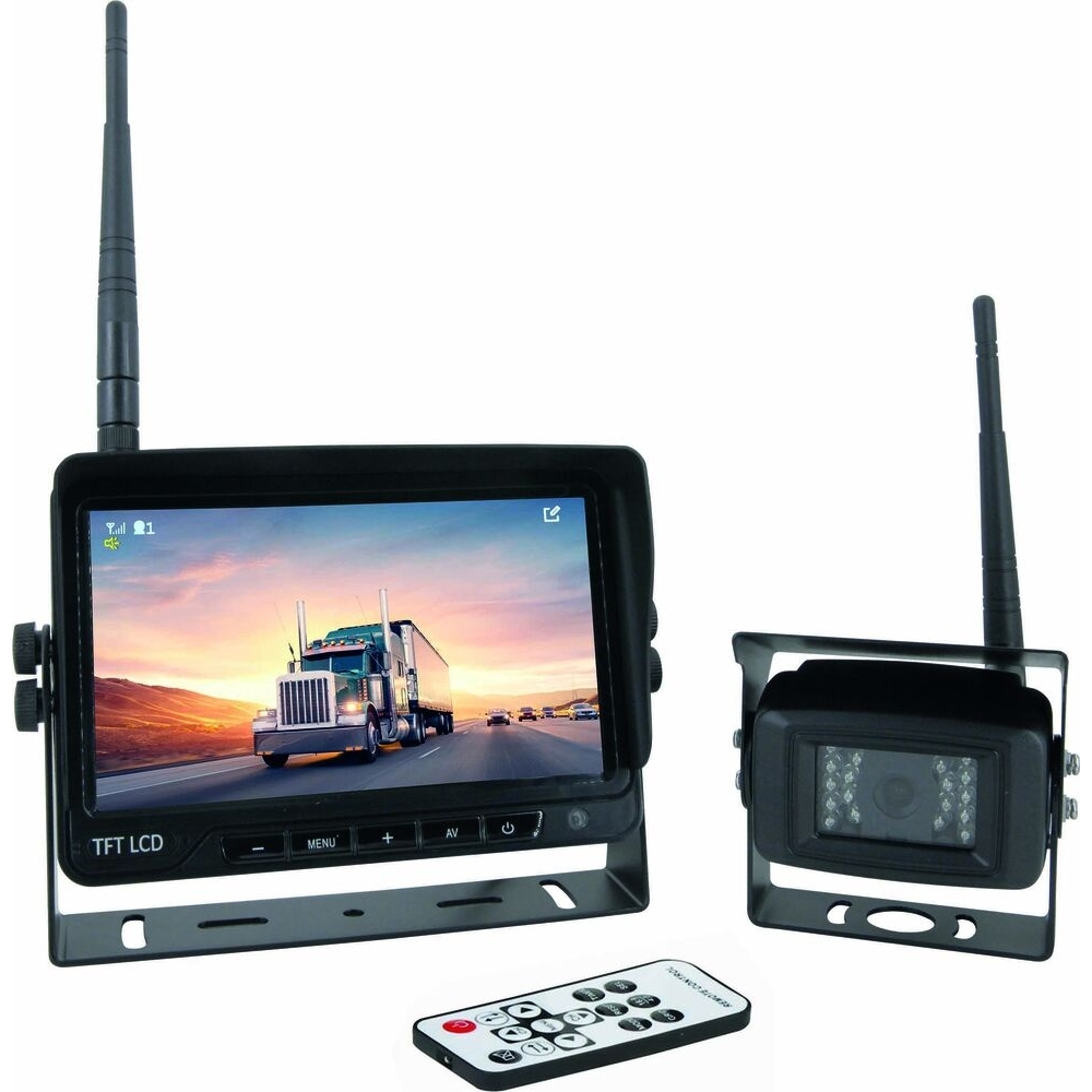 Kit caméra de recul HD 12/24V LED infrarouge avec écran et caméra wifi SODIFLASH - 74508